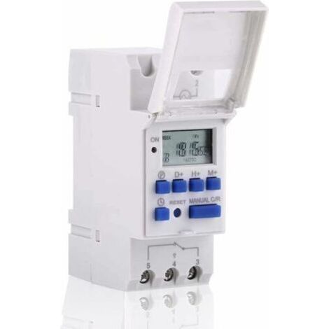 Minuteur Numérique LCD Programmable Hebdomadaire avec 16 Programmes On/Off, Interrupteur Horaire 220V (1/5)