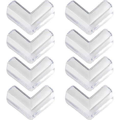 Sollbry Protection Coin de Table, 8 Pièces Protections d'angles Transparent, Plus Grande Taille et Plus Forte adhérence, Doux Protection des coins de table - Protège les bébés et les enfants (1/4)