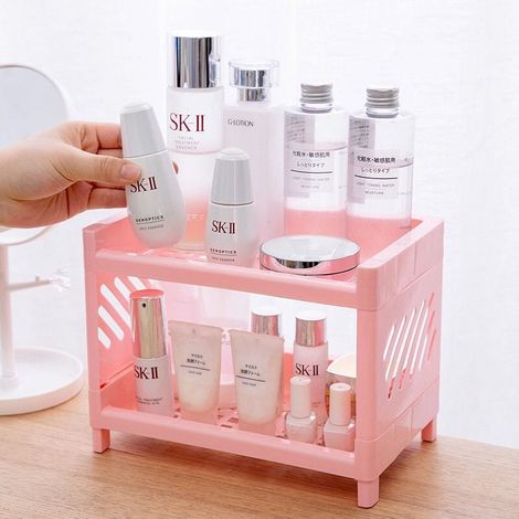 Rack De Rangement Bureau - Support Multicouche Pour Cosmétiques Et Accessoires - Pour Chambre À Coucher Bureau Étudiant - 1 Pièce (1/5)