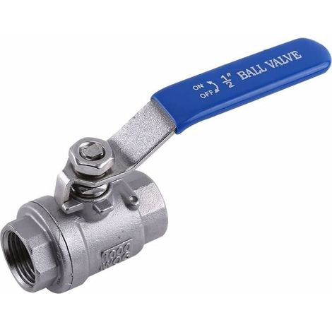 1/2 pouce Robinets à tournant Sphérique à Deux Pièces Robinet à Boisseau Vanne d'arrêt en Acier Inoxydable 304 wog1000（DN15） (1/5)