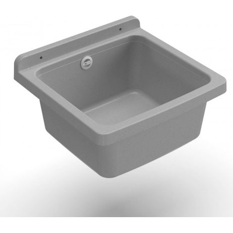 Pilozzo Mini per Esterno 40x40 Effetto Granito con Sifone Lavabo a Muro