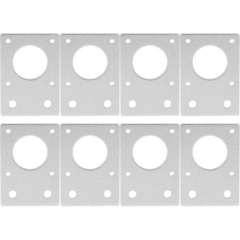 42 Schrittmotorhalterung, flache Montageplatte aus Aluminiumlegierung für 3D-Drucker, silberfarben