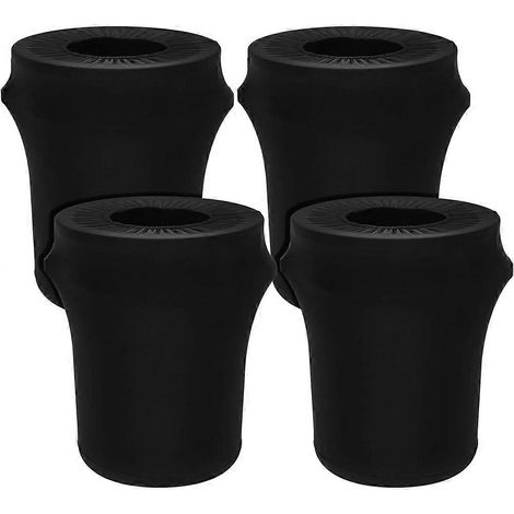 Housse extensible en spandex pour poubelle de 120 litres (32 gallons) - Usage intérieur et extérieur - Lot de 4 (1/5)