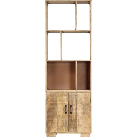 Étagère de Rangement Bibliothèque, Montage facile, 60x35x180 cm Bois de manguier solide OIB6855E (1/5)