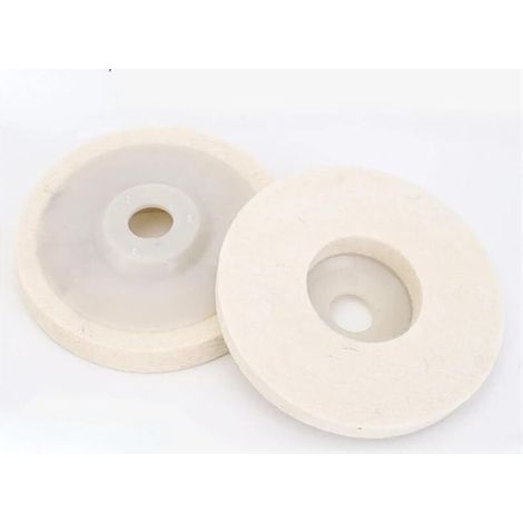 Stück Schleif-Polierscheibe, 100 mm Wollfilz-Polierscheibe, zum Polieren von Glas, Keramik, Kunststoff, Schmuck, Metall, Marmor (Dicke 12 mm) (1/4)