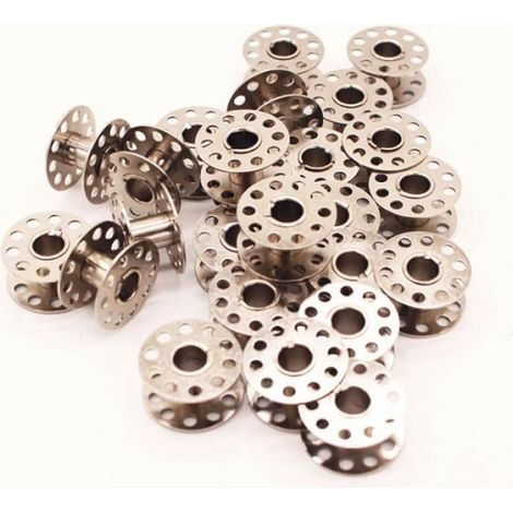 20PCS- Canette de machine à coudre-Argenté Bobine Canettes Métal De Fil Pour Machine Coudre Outil Couture Spool-BEMSM (1/4)