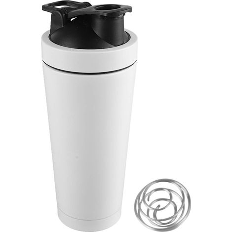 Gourde isotherme sport 750ml double paroi inox bouchon fileté blanc pour salle de sport voyage (1/5)
