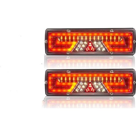 Feux arrière de Voiture 2 pièces 12V 24V pour remorque pour Camion Voiture Feux pour arrière pour Camion feu pour arrière feu pour arrière arrêt pour indicateur de recul (1/3)