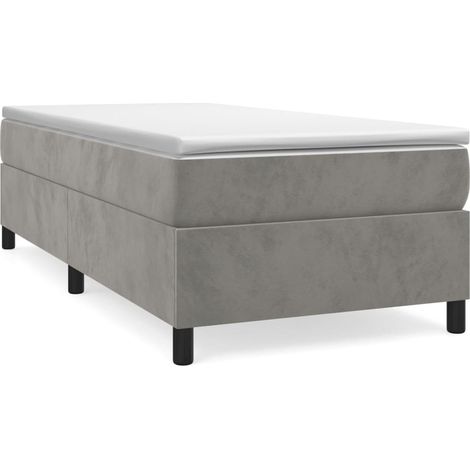Maison Exclusive - Boxspringbett mit Matratze Hellgrau 90x190 cm