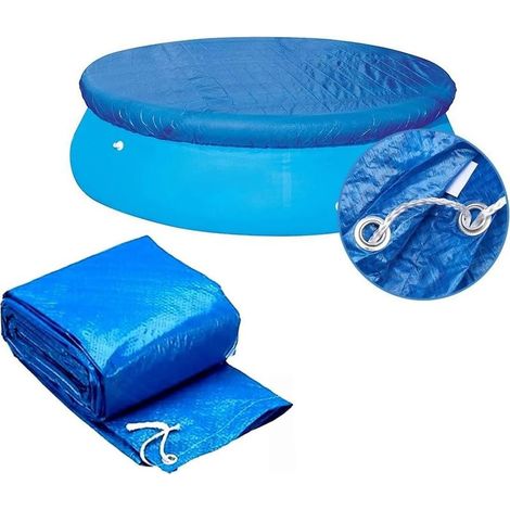 Bâche Ronde pour Piscine Hors Sol, Bâches de Protection pour Piscines Gonflables, Couverture de Piscine (183cm/6ft) (1/5)
