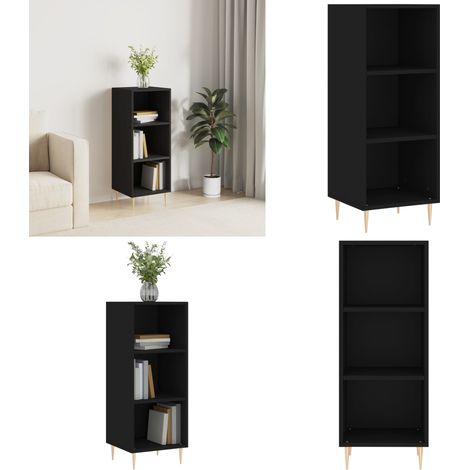 Sideboard Schwarz 34,5x32,5x90 cm Holzwerkstoff - Schreibtisch - Wohnzimmermöbel - Sideboard Schwarz - Regal - Aufbewahrung - Home & Living (1/5)