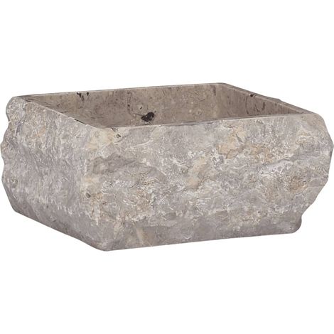Lavabo quadrato 30x30x13 cm marmo grigio 020002820