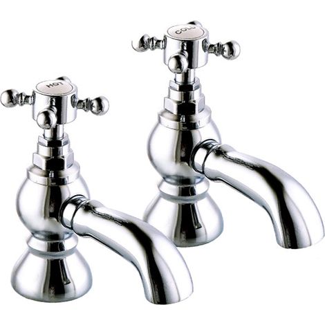Traditional Bath Mixer Tap Vintage Bathroom Sink Faucet Chrome (1/5)