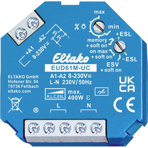 [NEUWERTIG] B-Ware Eltako Universal-Dimmschalter Schalter Blau 61100903 Dimmer (1/2)