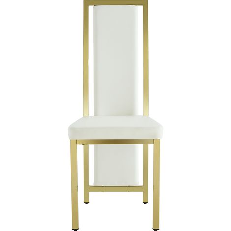 Essgruppe mit rundem Esstisch 88 cm und 4 Stühlen aus Hartglas und Metall in Gold (1/5)