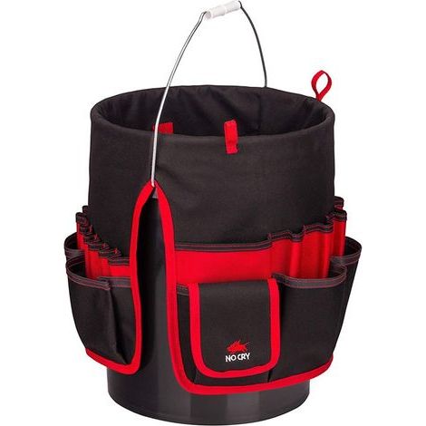 Bolsa multiusos para cubos con bolsillos, kit de almacenamiento de herramientas de jardín, soporte impermeable para cubos, organizador de bolsa con ruedas resistente al agua (1/5)