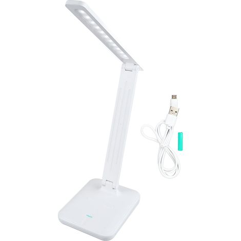 Lampe de bureau USB pliable, lampe de table à contrôle tactile, protection oculaire, gradation sans palier, 3 modes de couleur, pour étude et bureau (1/5)