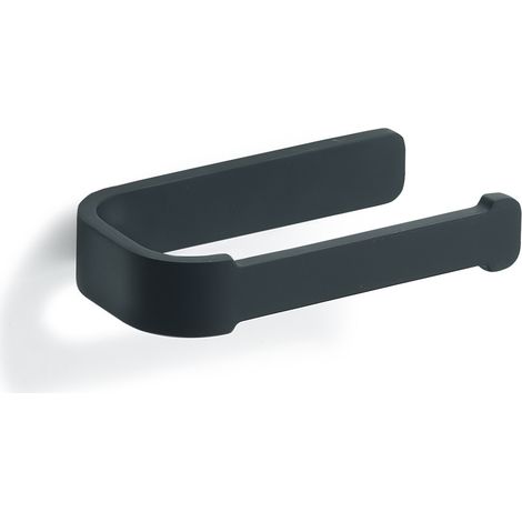 Portarotolo da muro in ottone, acciaio inox e Cromall 3224 Gedy serie OUTLINE Nero Opaco (1/4)