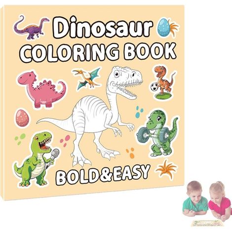 Livre De Coloriage Pour Garçons,40 Pages Dinosaure Jouets Éducatifs,Livre D'activité De Peinture Pour pour Maison Voyage École Maternelle Noël Anniversaire (1/5)