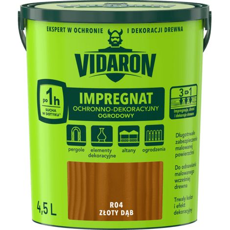 Impregnante per giardino Vidaron antracite ROVERE R04 4,5L (1/2)