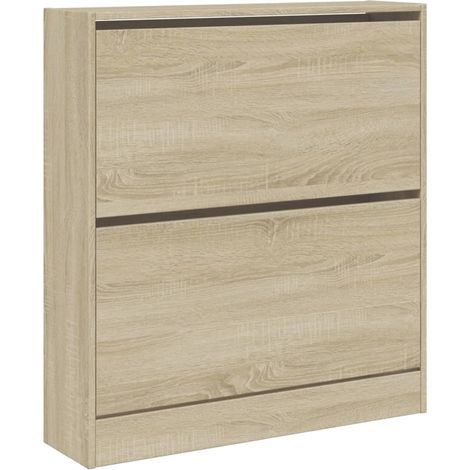 Scarpiera mobiletto portascarpe mobile per ingresso/corridoio/soggiorno design Sonoma 80 x 21 x 87,5 cm legno ingegnerizzato marrone 020021732