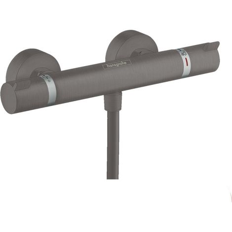 HANSGROHE Ecostat Comfort mezclador termostático de ducha negro cromo cepillado
