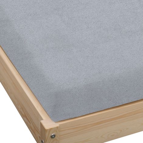 Lenzuolo con angoli in spugna 120x200 grigio spesso (1/3)
