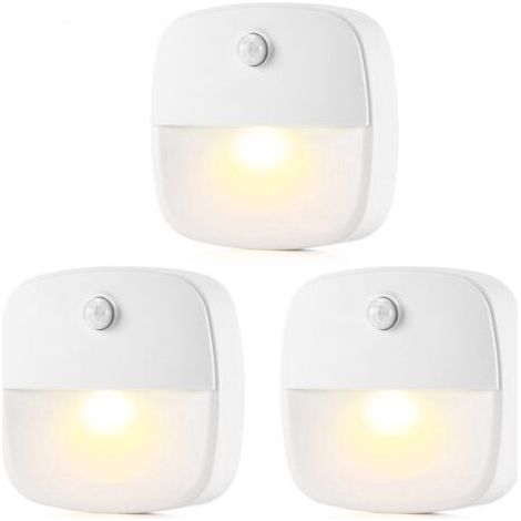 Motion sensor night light - Wireless - for bedroom, hallway, garage, etc. - Works with 3 AAA batteries (1/5)