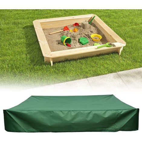 Sandkastenabdeckung – wasserdicht und UV-beständig – 600D Marine Oxford-Gewebe – 120 x 120 cm – mit Kordelzug (1/5)