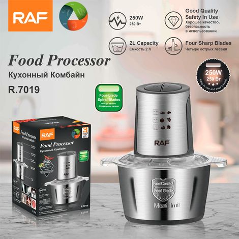 Hachoir à viande multifonctionnel en acier inoxydable, conforme aux normes européennes - Appareil de cuisine - Robot culinaire pour bébé - Mixeur - 3 L (1/5)