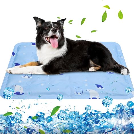 APEX Dog Cooling Mat, 50  60cm Pet Self Cooling Gel Pad, Summer Sleeping Cushion for Cats Dogs Indoor Outdoor, Non-Toxic Gel Ice Pads for People Adults Pillow Sofas Beds (1/5)
