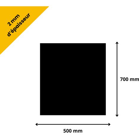 Plaque verre acrylique noir 2 mm - 50 x 70 cm (500 x 700 mm) - Verre synthétique - Plaque PMMA XT - Plexiglass