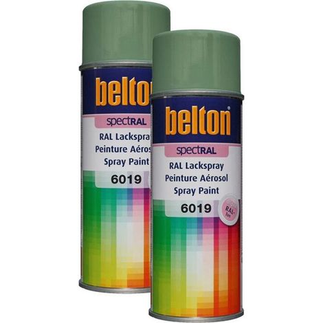 2 bombes de peinture Belton Spetral RAL6019 vert pastel 400ml