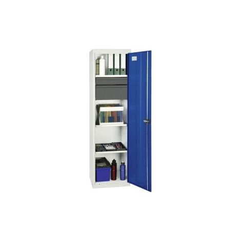 Armadio utensili e materiali Stumpf serie 3000 grigio chiaro / blu genziana + 1 cassetto 100 mm + 1 cassetto 200 mm + 3 ripiani estraibili - 3005774