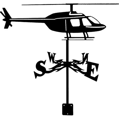 Générique Girouette avec hélicoptère Ornement en Fonte girouette indicateurs de Direction (1/5)