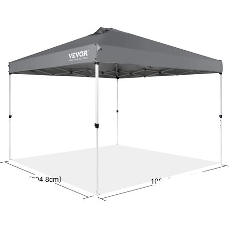Tente Canopy, Protection UV, Ignifuge, 10x10ft Gris-a (1/2)