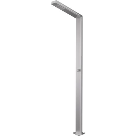 Columna de Ducha exterior de Acero INOX S316/Griferia Exterior para Piscina/Jardin/SPA/Con Luz Led Que Genera el Movimiento del Agua(Acero Cepillado)