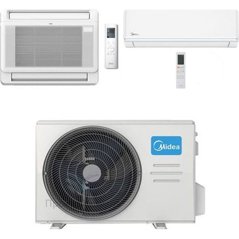 Midea Konsolen-Standklimaanlage + Evolution R32 Dual Split 9000 + 18000 BTU mit E.U. M3OA-27HFN8-Q INVERTER Klasse A++/A+ (1/4)