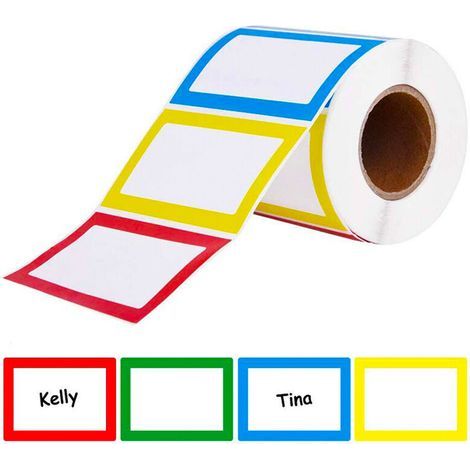 BUNTHAUS 300 étiquettes vierges autocollantes pour ordinateur portable, autocollants auto-adhésifs, étiquettes pour vêtements, étiquettes de classification, autocollants pour bouteilles d'animaux (1/5)