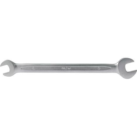 Llave plana de boca abierta de acero CrV MJW, llave recta de 8-9 mm (1/2)