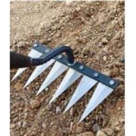Houe de jardinage rateau de désherbage outil agricole en acier rateau de saisie rateau d'aplatissement rateau d'ameublissement rateau de nettoyage des feuillesRateau (1/3)