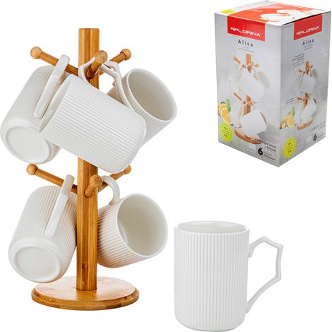 Ensemble de 6 tasses Florina Alisa sur support, 340 ml (1/3)