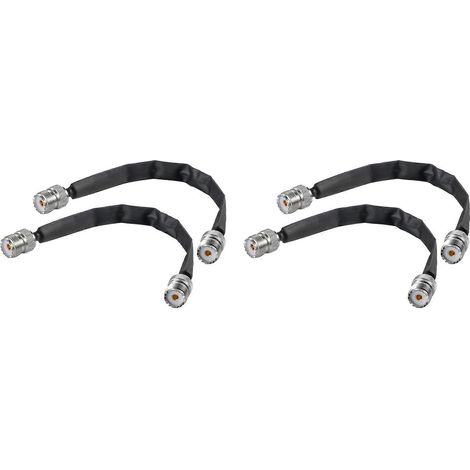 Câble coaxial plat traversant porte/fenêtre (4 pièces) 50 ohms SO239 UHF femelle vers UHF femelle (1/5)