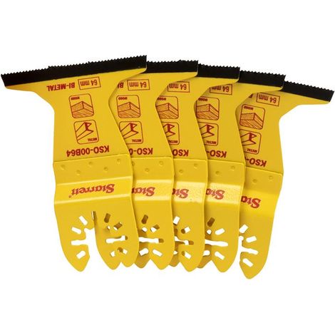 Starrett KSO-00B64-5 Flat-sided Bi-metal Oscillating Blade 40 x 64mm x 18 TPI x5