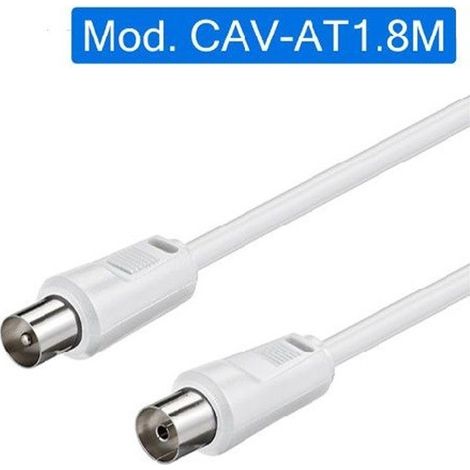 MaxTech - Cavo Antenna Maschio-femmina 1.8mt Smart Tv - Tv Hd Internet Prolunga Cav-at1.8m - (1/4)