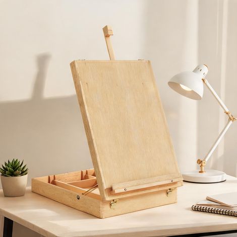Chevalet de table en bois de hêtre pour toiles jusqu'à 61 cm (1/5)