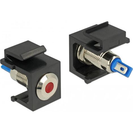 Delock led keystone rojo de 6 v plano, negro 86464