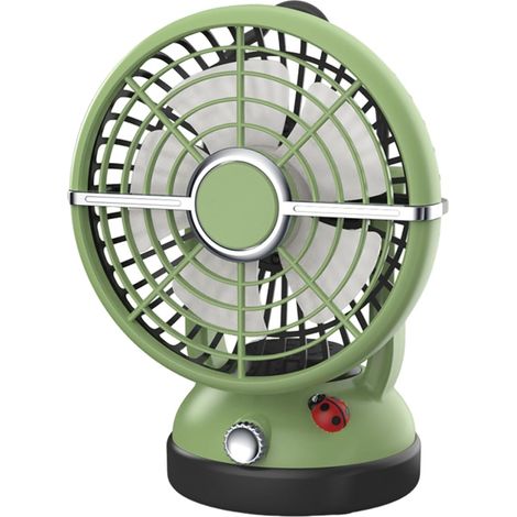 Ventilateur de camping batterie 1200mAh rechargeable avec crochet (1/5)