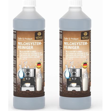 2x 750ml Nettoyant pour système laitier pour Delonghi, Magnifica S, Siemens, Série EQ, Jura, Krups, Bosch, Miele, Melitta machines à café automatiques et cafetières, 100 utilisations, (1/5)