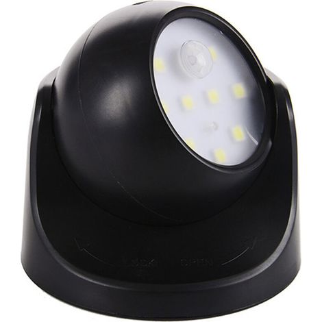 Cette applique murale extérieure est dotée d'un détecteur de mouvement, d'un éclairage LED extérieur clignotant, d'un éclairage sans fil alimenté par batterie et prend en charge une rotation (1/5)